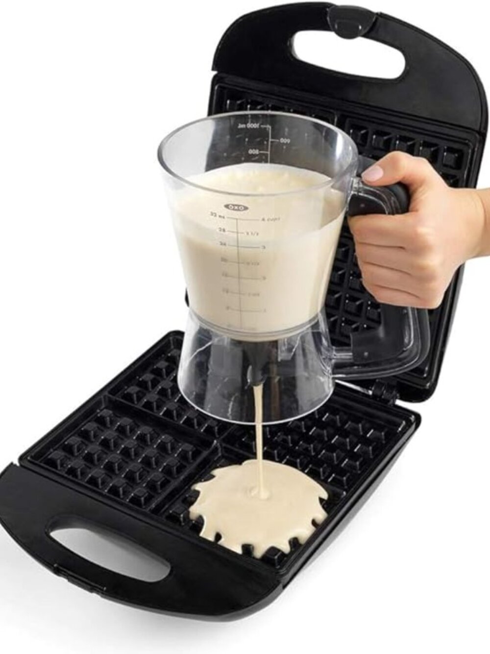 4-Cup OXO Batter Dispenser – Perfect for Pancakes, Crepes & Cupcakes